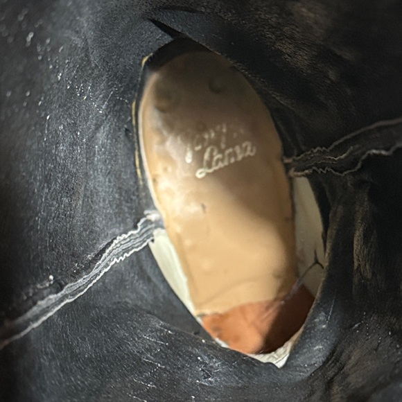 Tony Lama Vintage Black Leather Snake Cowboy Boots - Picture 13 of 17